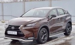 14 749 р. Защита переднего бампера (Ø63 мм волна, нержавейка) SLITKOFF  Lexus NX200  Z10 (2014-2017) дорестайлинг  с доставкой в г. Королёв. Увеличить фотографию 2