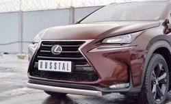 11 249 р. Защита переднего бампера (Ø75х42 мм, нержавейка) Russtal Lexus NX200 Z10 дорестайлинг (2014-2017)  с доставкой в г. Королёв. Увеличить фотографию 4