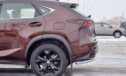 14 549 р. Защита заднего бампера (Ø42 мм уголки, нержавейка) SLITKOFF Lexus NX200 Z10 дорестайлинг (2014-2017)  с доставкой в г. Королёв. Увеличить фотографию 4