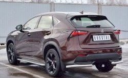 18 499 р. Защита заднего бампера (Ø63 мм уголки, нержавейка) SLITKOFF Lexus NX200 Z10 дорестайлинг (2014-2017)  с доставкой в г. Королёв. Увеличить фотографию 2