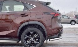 18 499 р. Защита заднего бампера (Ø63 мм уголки, нержавейка) SLITKOFF Lexus NX200 Z10 дорестайлинг (2014-2017)  с доставкой в г. Королёв. Увеличить фотографию 3