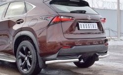 18 499 р. Защита заднего бампера (Ø63 мм уголки, нержавейка) SLITKOFF Lexus NX200 Z10 дорестайлинг (2014-2017)  с доставкой в г. Королёв. Увеличить фотографию 4