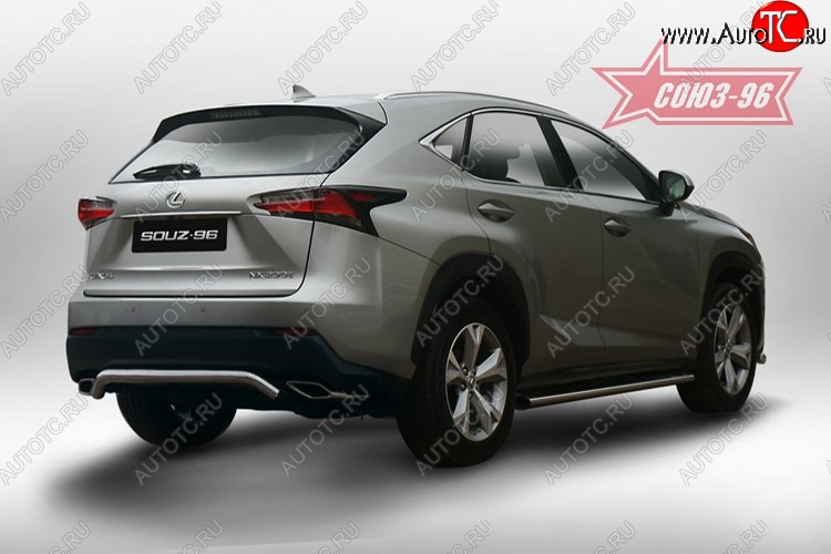 13 679 р. Защита заднего бампера (F-Sport) Souz-96 (d60) Lexus NX200 Z10 дорестайлинг (2014-2017)  с доставкой в г. Королёв