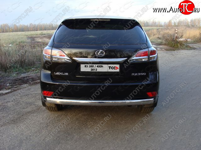 25 999 р. Защита заднего бампера (овальная) ТСС (нержавейка d75х42 мм)  Lexus RX350  AL10 (2012-2015) рестайлинг  с доставкой в г. Королёв