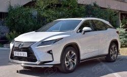 16 899 р. Защита переднего бампера (Ø42 мм, нержавейка) SLITKOFF  Lexus RX  200T (2015-2017) AL20 дорестайлинг  с доставкой в г. Королёв. Увеличить фотографию 2