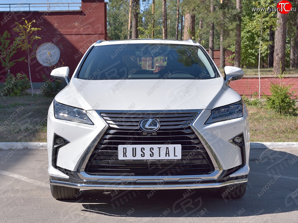 16 899 р. Защита переднего бампера (Ø42 мм, нержавейка) SLITKOFF  Lexus RX  200T (2015-2017) AL20 дорестайлинг  с доставкой в г. Королёв