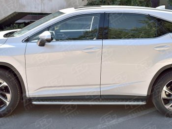 25 849 р. Широкая защита порогов с трубой диаметром 42 мм SLITKOFF v2 Lexus RX 200T AL20 дорестайлинг (2015-2017)  с доставкой в г. Королёв. Увеличить фотографию 3