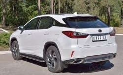 16 949 р. Защита заднего бампера (Ø63 мм, окрашенная) SLITKOFF Lexus RX 200T AL20 дорестайлинг (2015-2017)  с доставкой в г. Королёв. Увеличить фотографию 2