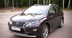 17 999 р. Защита переднего бампера (2 трубыØ63 и 42 мм, нержавейка) SLITKOFF Lexus RX270 AL10 дорестайлинг (2010-2012)  с доставкой в г. Королёв. Увеличить фотографию 3