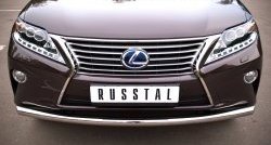 Одинарная защита переднего бампера диаметром 63 мм SLITKOFF Lexus RX270 AL10 дорестайлинг (2010-2012)