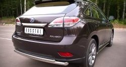 17 799 р. Защита заднего бампера (Ø63 и 42 мм, нержавейка) SLITKOFF Lexus RX270 AL10 дорестайлинг (2010-2012)  с доставкой в г. Королёв. Увеличить фотографию 4