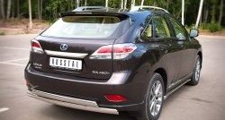 23 999 р. Защита заднего бампера (2 трубы Ø76х42 мм, нержавейка) Russtal Lexus RX270 AL10 дорестайлинг (2010-2012)  с доставкой в г. Королёв. Увеличить фотографию 4