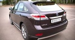 16 849 р. Защита заднего бампера (Ø75x42 мм, нержавейка) Russtal Lexus RX350 AL10 дорестайлинг (2008-2012)  с доставкой в г. Королёв. Увеличить фотографию 4