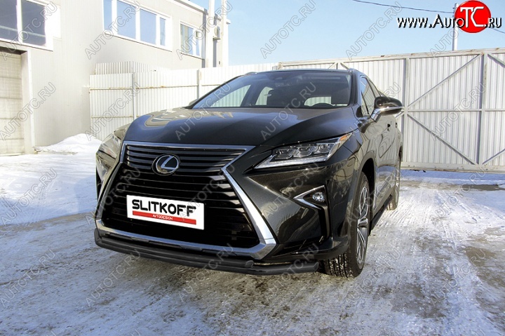 16 349 р. Защита переднего бампер Slitkoff Lexus RX350 AL20 дорестайлинг (2015-2019) (Цвет: серебристый)  с доставкой в г. Королёв