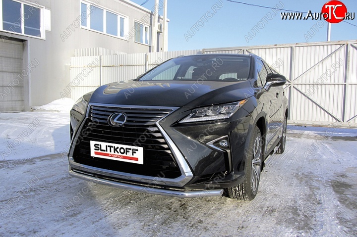 18 849 р. Одинарная защита переднего бампера диаметром 57 мм Slitkoff  Lexus RX350  AL20 (2015-2019) дорестайлинг (Нержавейка, Полированная)  с доставкой в г. Королёв