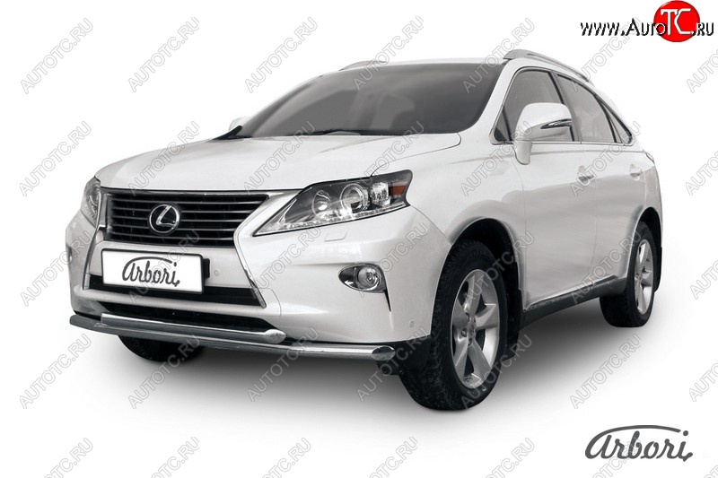 22 049 р. Защита переднего бампера Arbori (нержавейка, 2 трубы d57 mm) Lexus RX350 AL10 рестайлинг (2012-2015)  с доставкой в г. Королёв