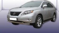 19 999 р. Двойная защита переднего бампера из труб диаметрами по 57 мм Slitkoff Lexus RX350 AL10 дорестайлинг (2008-2012) (Нержавейка, Полированная)  с доставкой в г. Королёв. Увеличить фотографию 1