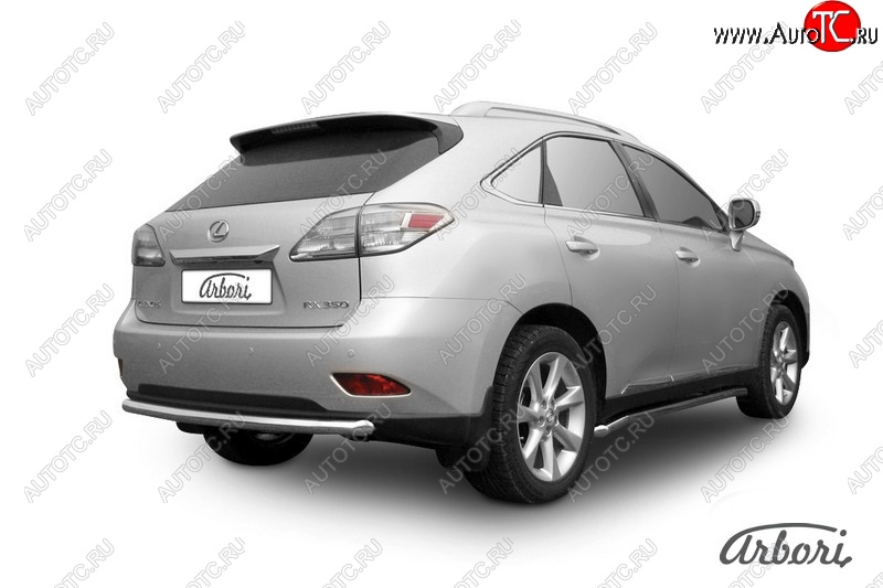 15 749 р. Защита заднего бампера Arbori (нержавейка, 1 труба d57 mm). Lexus RX350 AL10 дорестайлинг (2008-2012)  с доставкой в г. Королёв