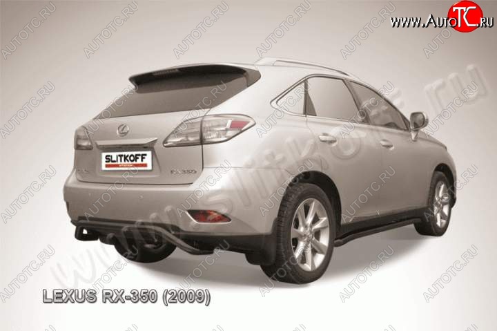 12 549 р. Защита задняя Slitkoff Lexus RX350 AL10 дорестайлинг (2008-2012) (Цвет: серебристый)  с доставкой в г. Королёв