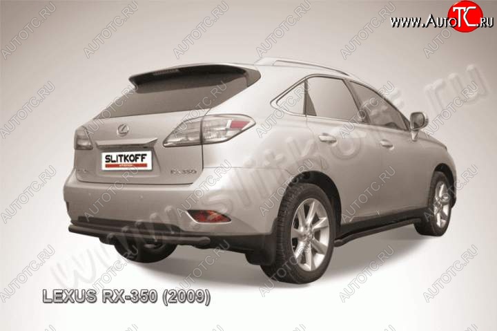 12 549 р. Защита задняя Slitkoff Lexus RX350 AL10 дорестайлинг (2008-2012) (Цвет: серебристый)  с доставкой в г. Королёв