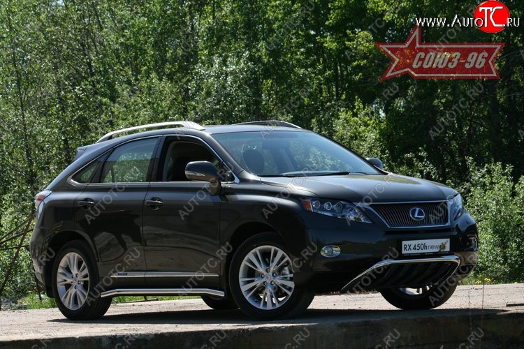 30 104 р. Защита переднего бампера нижняя Souz-96 (d60). Lexus RX450H AL10 дорестайлинг (2009-2012)  с доставкой в г. Королёв