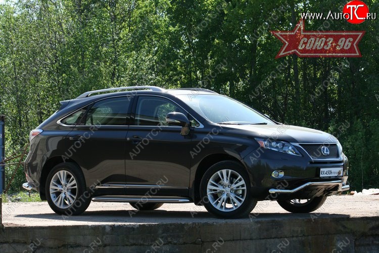 16 199 р. Защита переднего бампера одинарная Souz-96 (d60) Lexus RX450H AL10 дорестайлинг (2009-2012)  с доставкой в г. Королёв