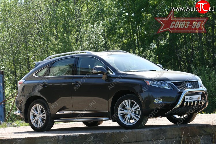 29 339 р. Защита переднего бампера Souz-96 (d76) Lexus RX450H AL10 дорестайлинг (2009-2012)  с доставкой в г. Королёв