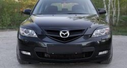 799 р. Реснички RA на фары  Mazda 3/Axela  BK (2006-2009) рестайлинг, хэтчбэк (Неокрашенные)  с доставкой в г. Королёв. Увеличить фотографию 3