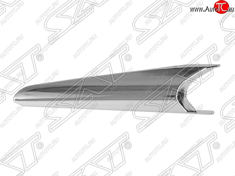 869 р. Левый молдинг на передний бампер SAT (хром)  Mazda 3/Axela  BM (2013-2019) дорестайлинг, хэтчбэк, рестайлинг, хэтчбэк (Неокрашенный)  с доставкой в г. Королёв