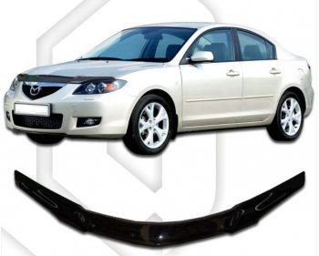 Дефлектор капота CA-Plastiс Mazda (Мазда) 3/Axela (ахелла)  BK (2003-2009) BK дорестайлинг седан, рестайлинг седан