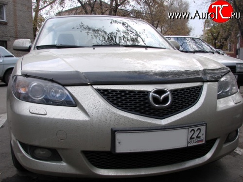 2 599 р. Дефлектор капота NovLine Mazda 3/Axela BK дорестайлинг седан (2003-2006)  с доставкой в г. Королёв