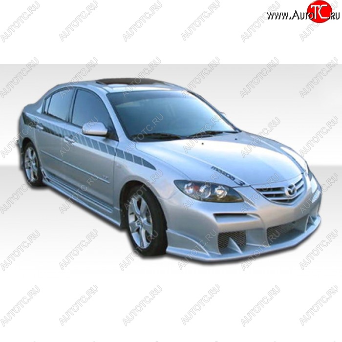 9 949 р. Передний бампер RAVEN DESIGN Mazda 3/Axela BK дорестайлинг седан (2003-2006) (Неокрашенный)  с доставкой в г. Королёв