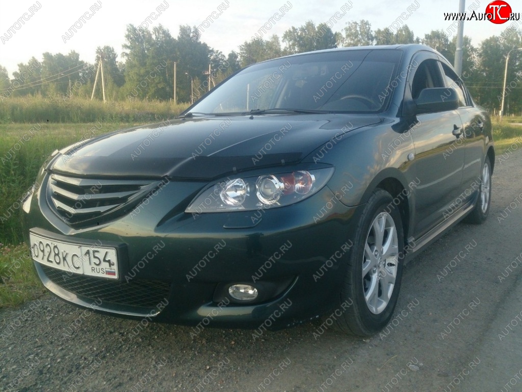 3 189 р. Решётка радиатора Корнер Mazda 3/Axela BK дорестайлинг седан (2003-2006) (Неокрашенная)  с доставкой в г. Королёв