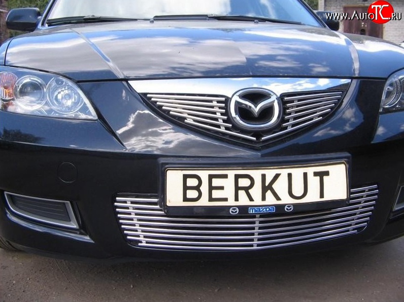 5 399 р. Декоративная вставка воздухозаборника Berkut Mazda 3/Axela BK дорестайлинг седан (2003-2006)  с доставкой в г. Королёв