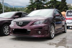 999 р. Реснички на фары RAVEN STYLE Mazda 3/Axela BK дорестайлинг седан (2003-2006) (Неокрашенные)  с доставкой в г. Королёв. Увеличить фотографию 3