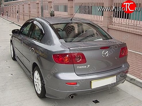 4 599 р. Лип спойлер CT Mazda 3/Axela BK дорестайлинг седан (2003-2006) (Неокрашенный)  с доставкой в г. Королёв