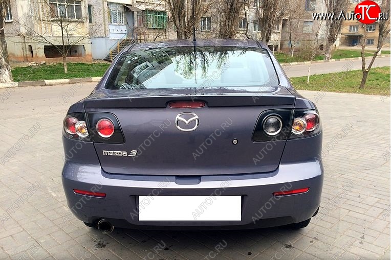 3 449 р. Лип спойлер SEDAN SPORT Mazda 3/Axela BK дорестайлинг седан (2003-2006) (Неокрашенный)  с доставкой в г. Королёв