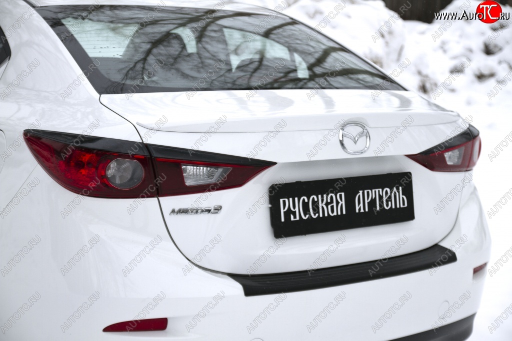 759 р. Реснички на фонари RA Mazda 3/Axela BM дорестайлинг седан (2013-2016) (Неокрашенные)  с доставкой в г. Королёв