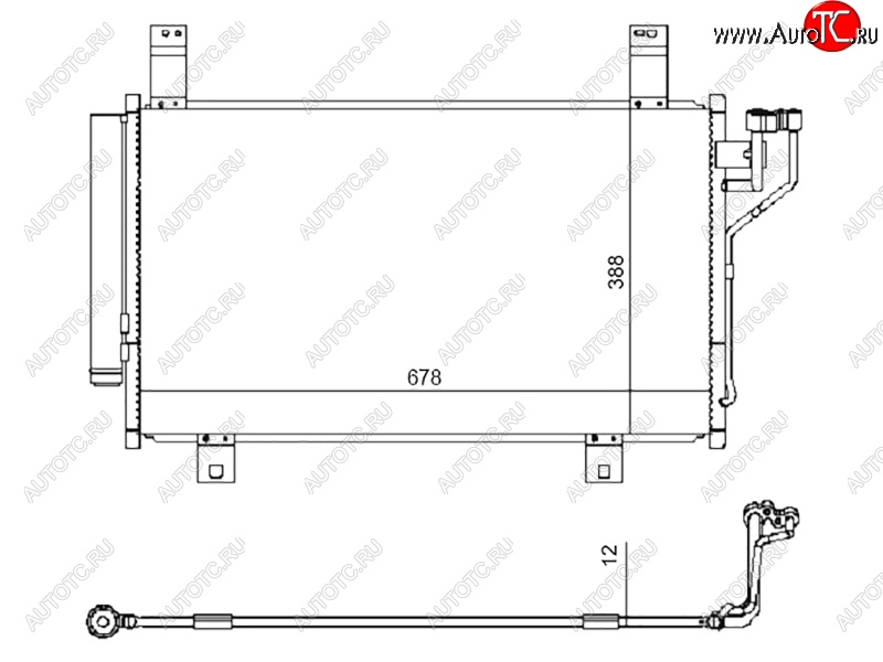 8 999 р. Радиатор кондиционера SAT  Mazda CX-5 ( KE,  KF) (2011-2025) дорестайлинг, рестайлинг  с доставкой в г. Королёв