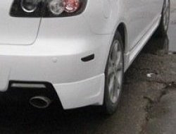 3 199 р. Клыки на задний бампер Style Mazda 3/Axela BK дорестайлинг, хэтчбэк (2003-2006) (Неокрашенная)  с доставкой в г. Королёв. Увеличить фотографию 3