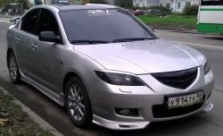 689 р. Реснички на фары Style (короткие) Mazda 3/Axela BK дорестайлинг седан (2003-2006) (Неокрашенные)  с доставкой в г. Королёв. Увеличить фотографию 3