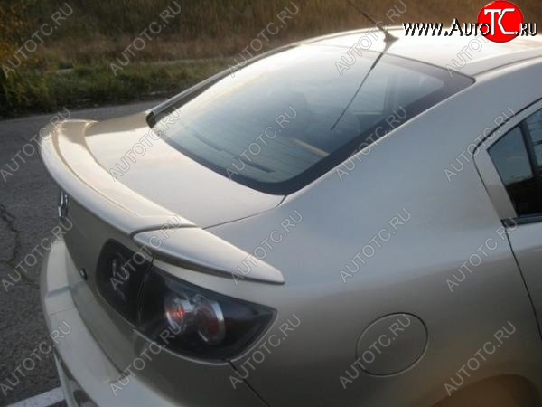 4 799 р. Спойлер Style v3 (три части) Mazda 3/Axela BK дорестайлинг седан (2003-2006) (Неокрашенный)  с доставкой в г. Королёв