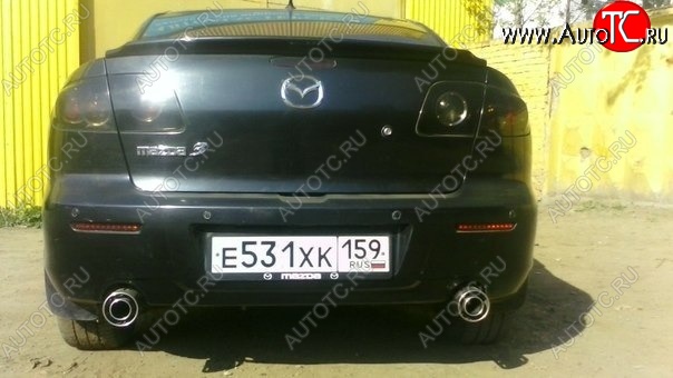 3 479 р. Лип спойлер Узкий Mazda 3/Axela BK дорестайлинг седан (2003-2006) (Неокрашенный)  с доставкой в г. Королёв