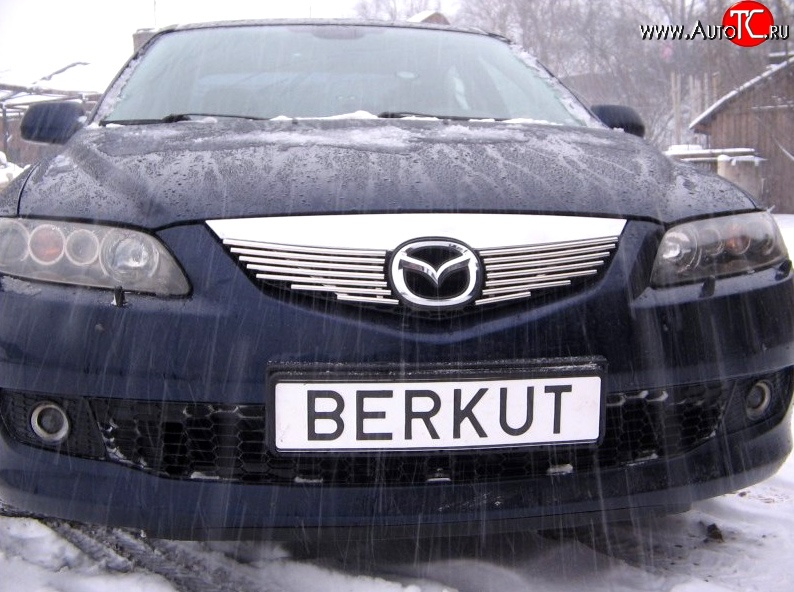 4 999 р. Декоративная вставка решетки радиатора Berkut Mazda 6 GG седан дорестайлинг (2002-2005)  с доставкой в г. Королёв