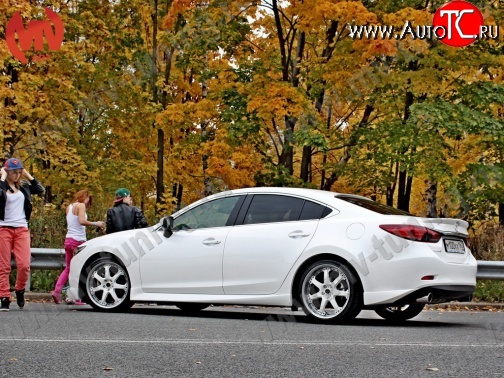 11 399 р. Пороги накладки SkyActivSport Mazda 6 GJ дорестайлинг седан (2012-2015) (Неокрашенные)  с доставкой в г. Королёв