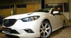 47 899 р. Капот пластиковый (с прорезаными жабрами) SkyActivSport MV-Tuning Mazda 6 GJ 1-ый рестайлинг седан (2015-2018) (Неокрашенный)  с доставкой в г. Королёв. Увеличить фотографию 7