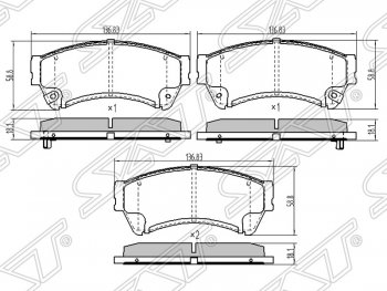 Колодки тормозные SAT (передние) Mazda 6 GH дорестайлинг лифтбэк (2007-2010)