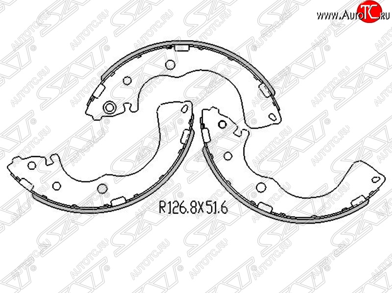 2 349 р. Колодки тормозные SAT (задние)  Mazda MPV  LW (1999-2006) дорестайлинг, 1-ый рестайлинг, 2-ой рестайлинг  с доставкой в г. Королёв