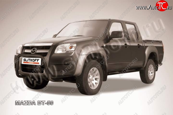 17 549 р. Кенгурятник d57 низкий мини Mazda BT-50 (2006-2011) (Цвет: серебристый)  с доставкой в г. Королёв