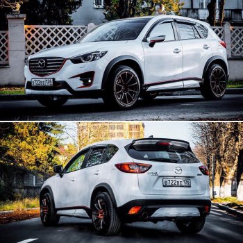 9 199 р. Расширители колесных арок MV-Tuning  Mazda CX-5  KE (2011-2017) дорестайлинг, рестайлинг (Неокрашенный)  с доставкой в г. Королёв. Увеличить фотографию 2